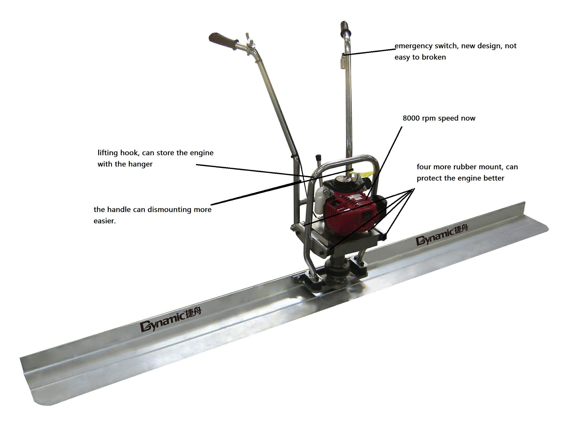 Gasoline Laser Concrete Vibrating Screed Machine
